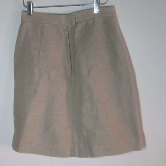 Phillip Lim 3.1 Silk Lined Tan Linen Skirt Size 0  with 28" Waist Rear Zipper - Picture 8 of 10